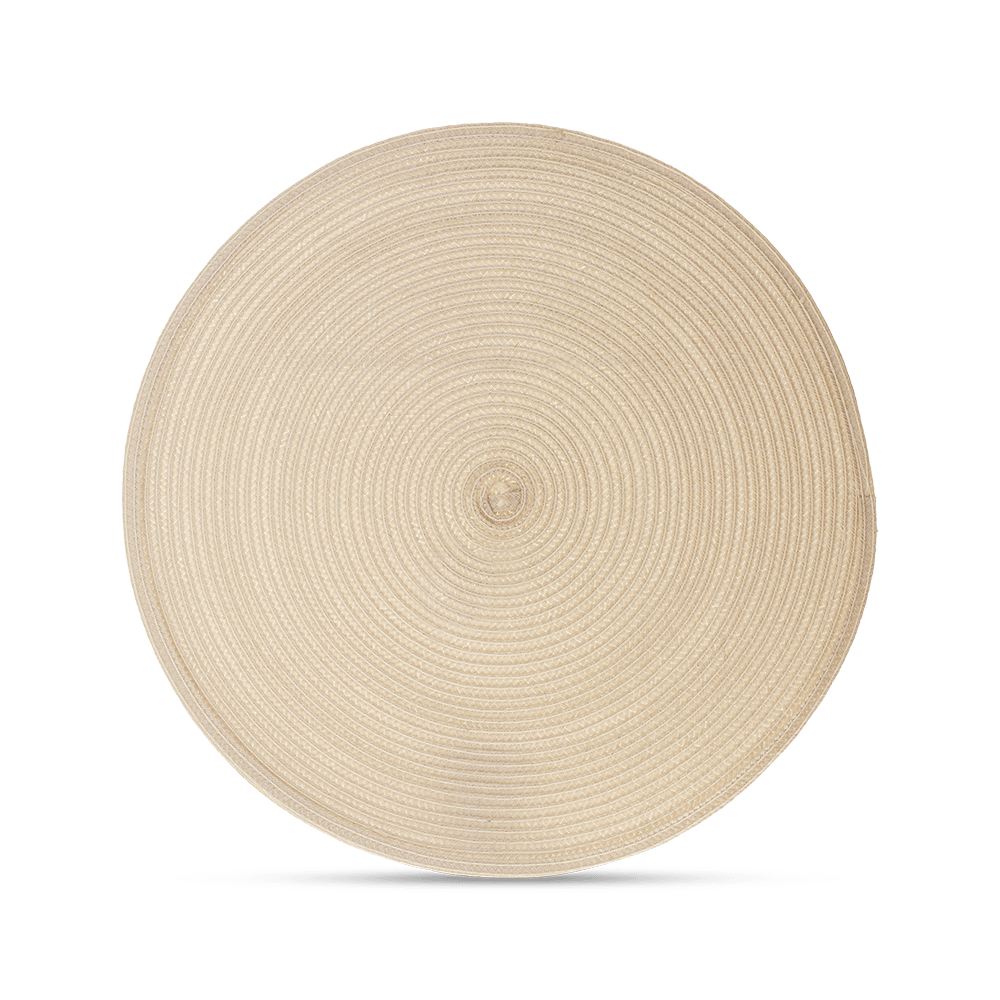 Placemat BRAID Rond Beige