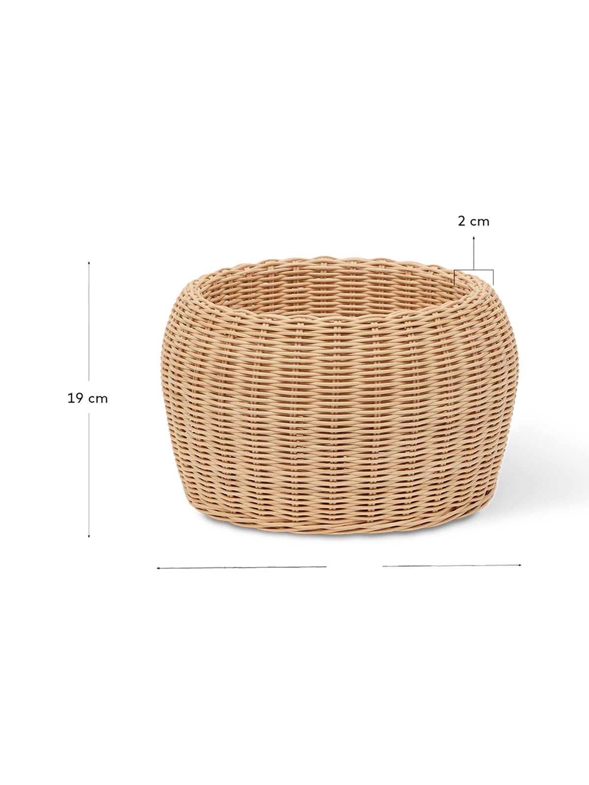 Mand Zilna rotan H19 cm