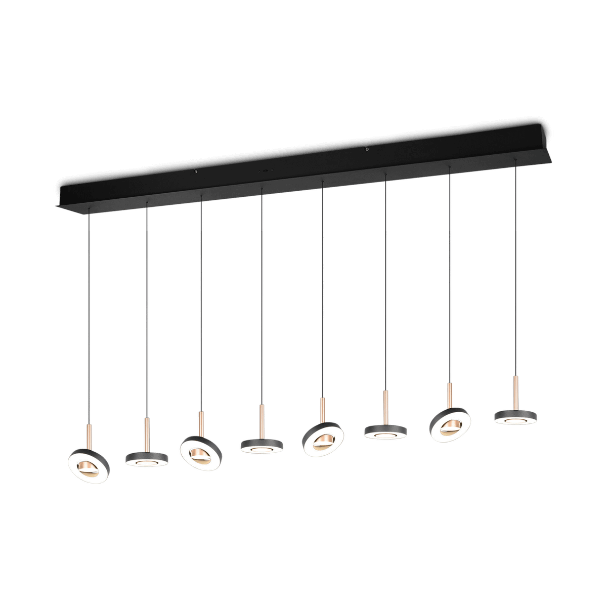 Hanglamp GUANO 8Del. Metaal Koffie