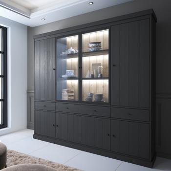 Vitrinekast CASTELLO B240 Zwarte Eik Vitrinekast CASTELLO B240 Zwarte Eik