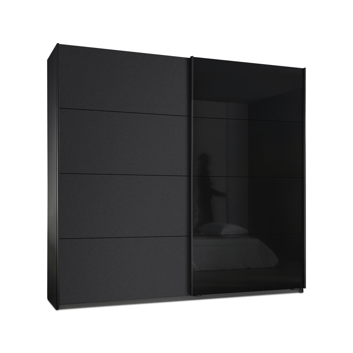 Kleerkast DRIVE Schuifdeur Grijs Metallic B226