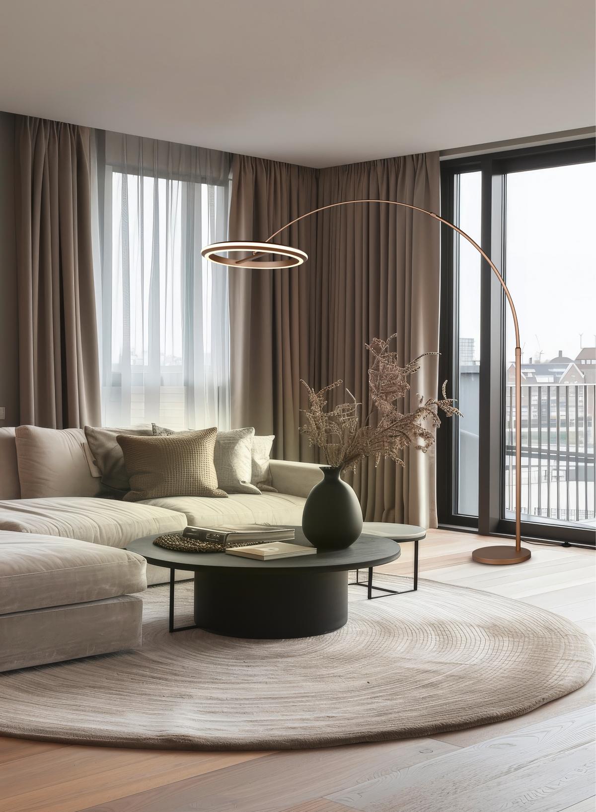 Vloerlamp Amador Koffie