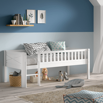 Halfhoogslaper CHARLOTTE Wit 90x200 Halfhoogslaper CHARLOTTE Wit 90x200