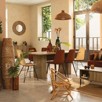 Eettafel COLVAS Hout Naturel 180x90 Eettafel COLVAS Hout Naturel 180x90