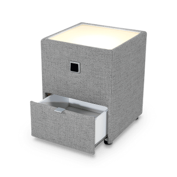 Nachttafel ASTEN Stof 369/09 Lichtgrijs Nachttafel ASTEN Stof 369/09 Lichtgrijs