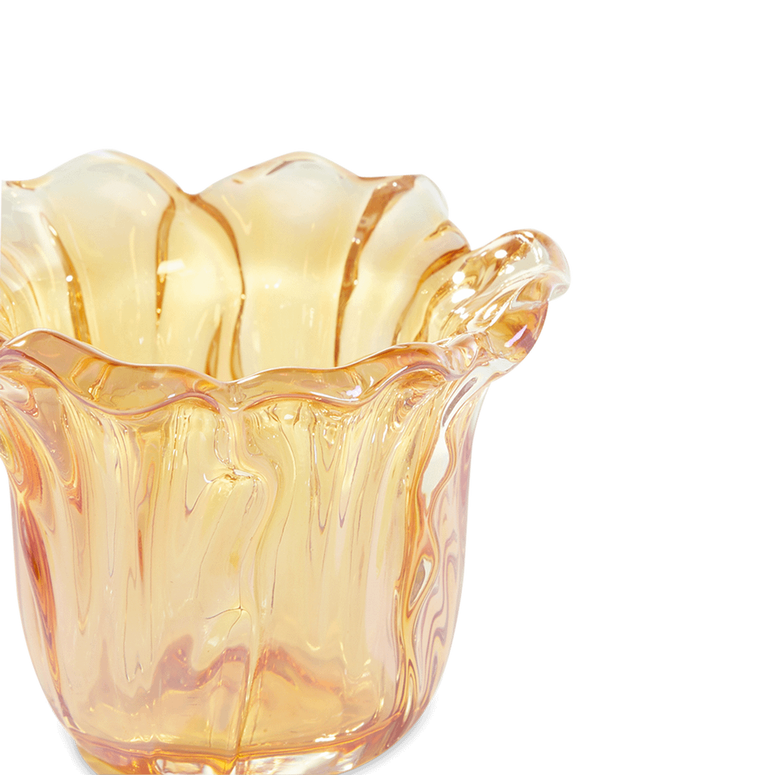 TL-Houder FLOWALY Glas Geel TL-Houder FLOWALY Glas Geel