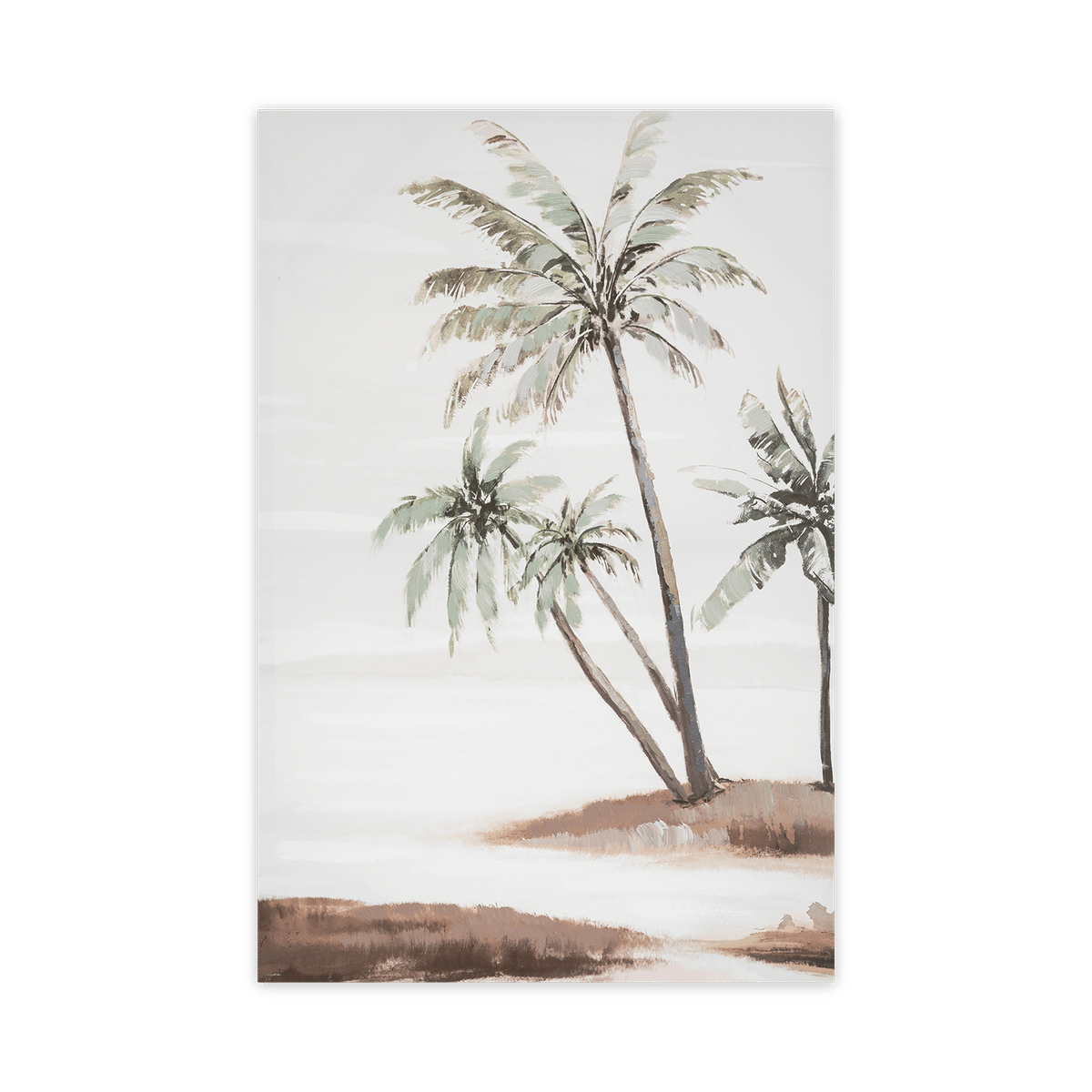 Canvas PALMIER Wit/Groen