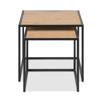 Bijzettafel Set van 2 BOKSKAP Wild Oak Bijzettafel Set van 2 BOKSKAP Wild Oak