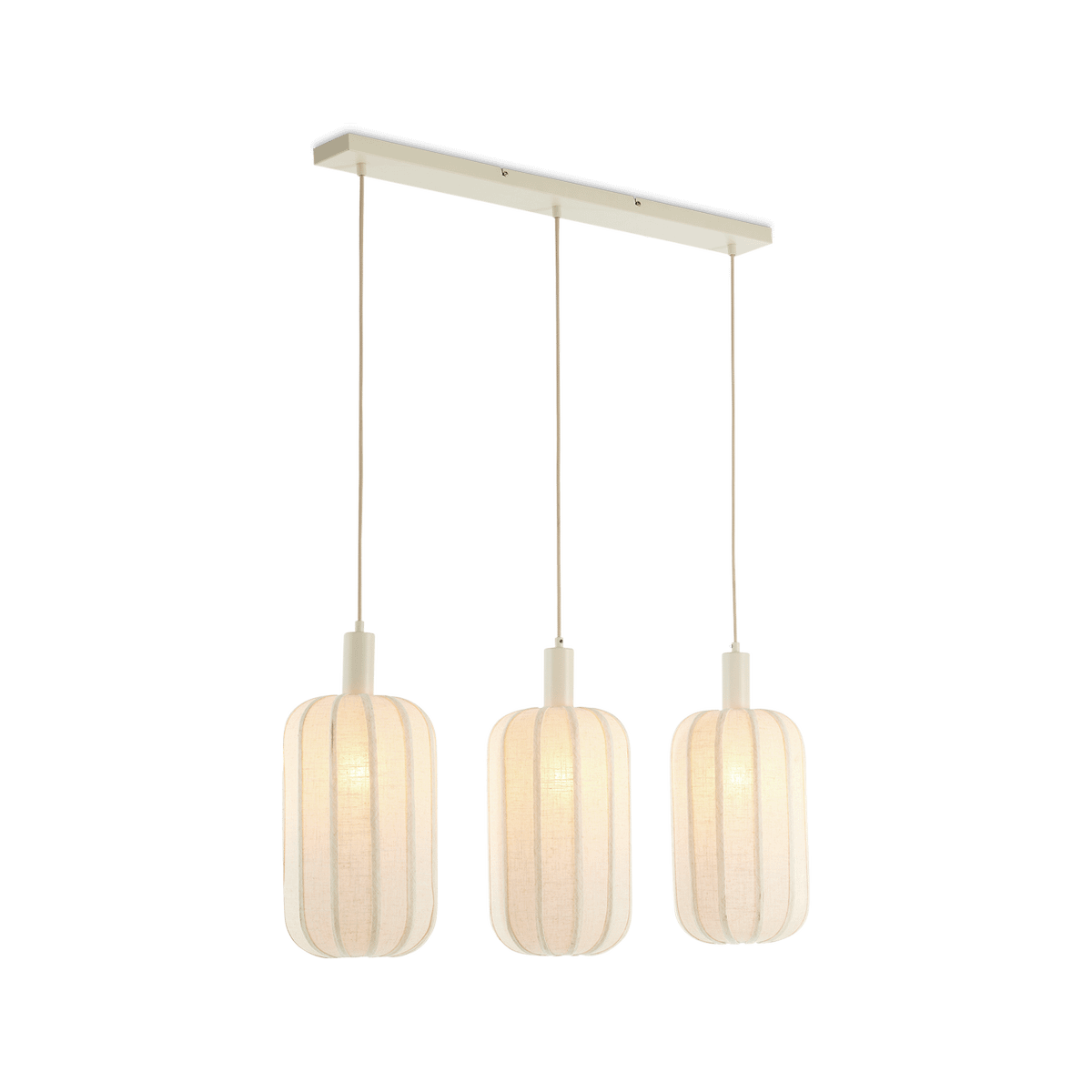 Hanglamp TUFIA 3Del. Linnen Crème