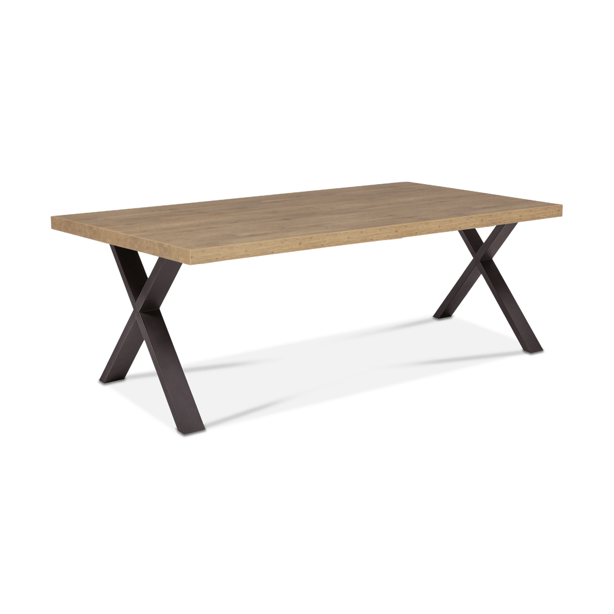 Eettafel met X-poot ABBEY Scarlet Oak 230x100