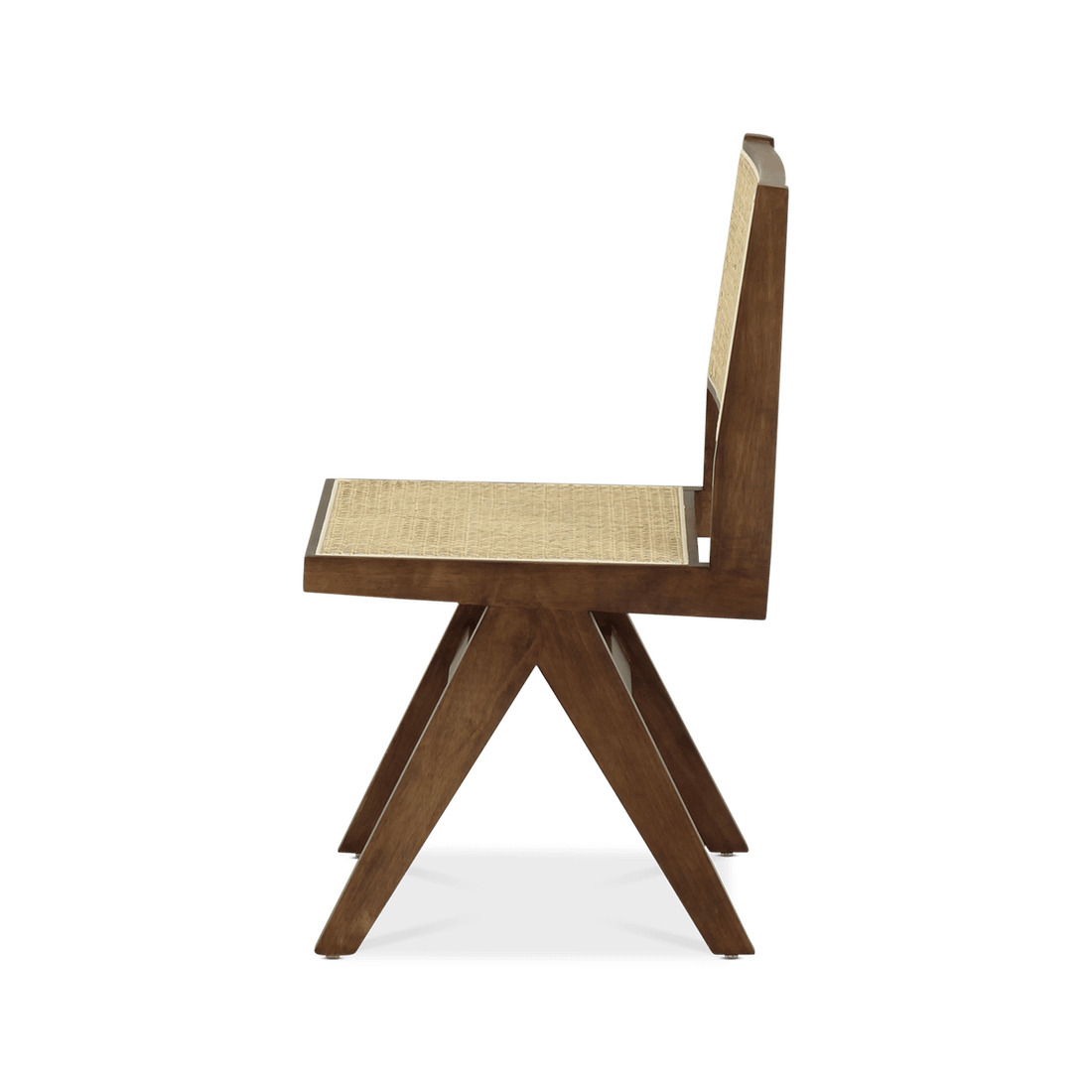 Stoel JAKI Ash Wood Walnut/Rotan  Stoel JAKI Ash Wood Walnut/Rotan