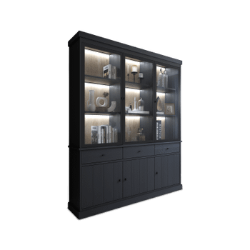 Vitrinekast CASTELLO B182 Zwarte Eik Vitrinekast CASTELLO B182 Zwarte Eik