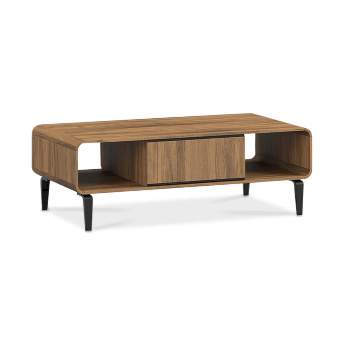 Salontafel NESTOR Walnoot/Zwart B135