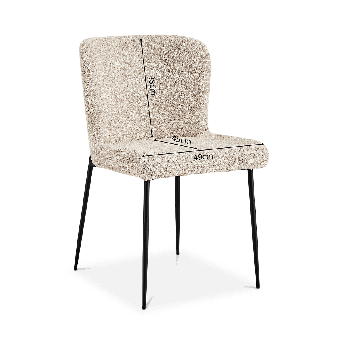 Stoel DORIEN Bouclé Beige