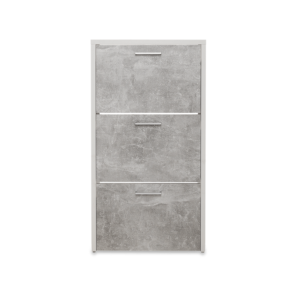 Schoenenkast HORAS 3L, B64-H119-B64, Wit-Beton