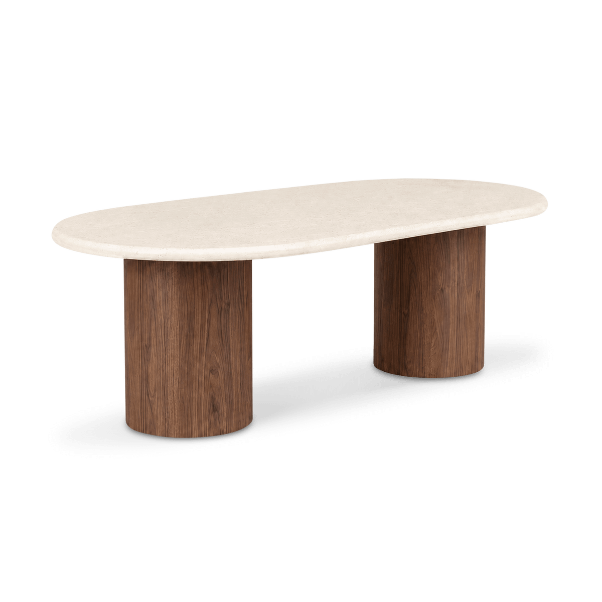 Eettafel MONSOON 240x115 Concrete Terrazzo/Walnoot
