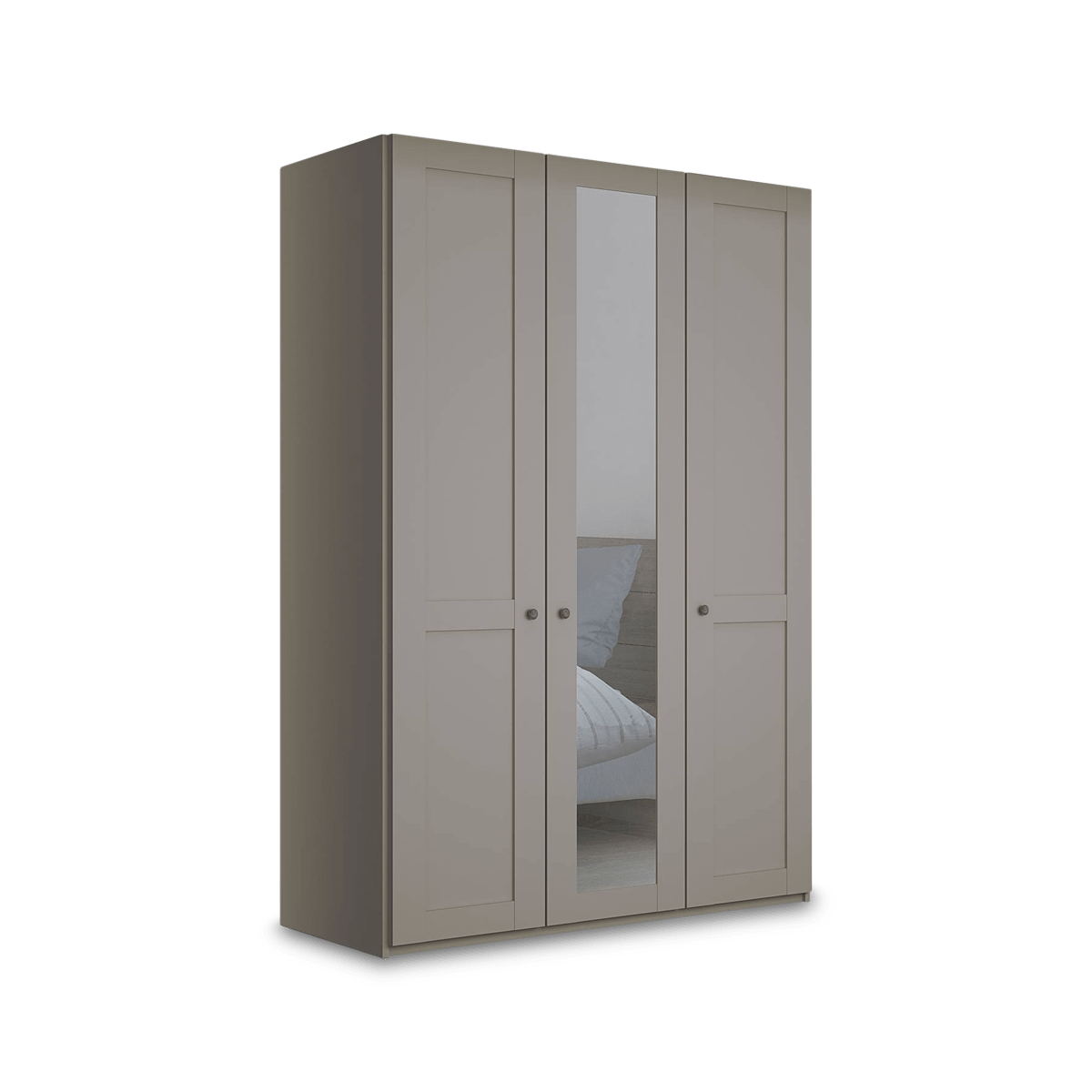 Kleerkast NAVAN B150 1xSpiegel Kiezelgrijs 