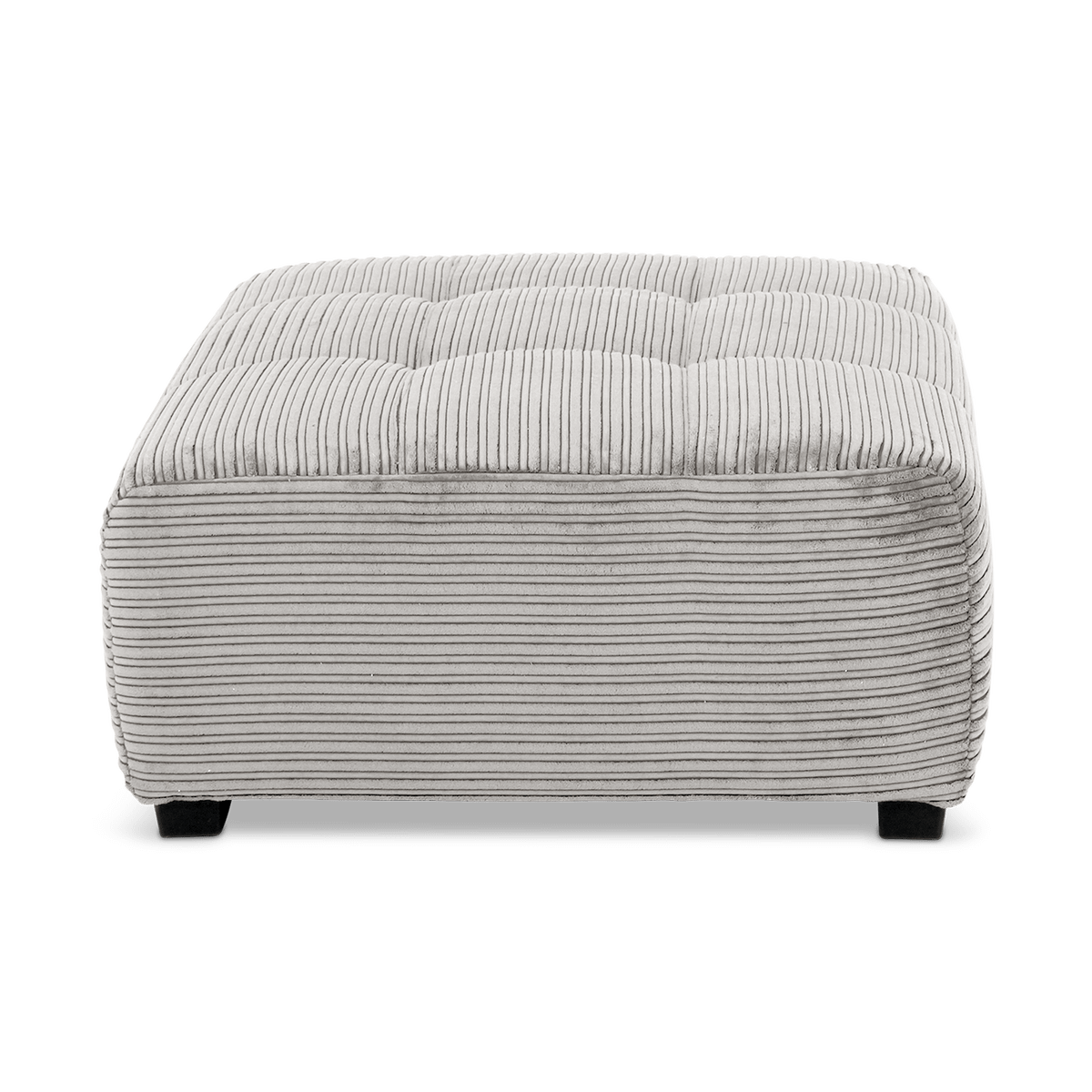 Poef LORETO Rib Lichtgrijs 119x100