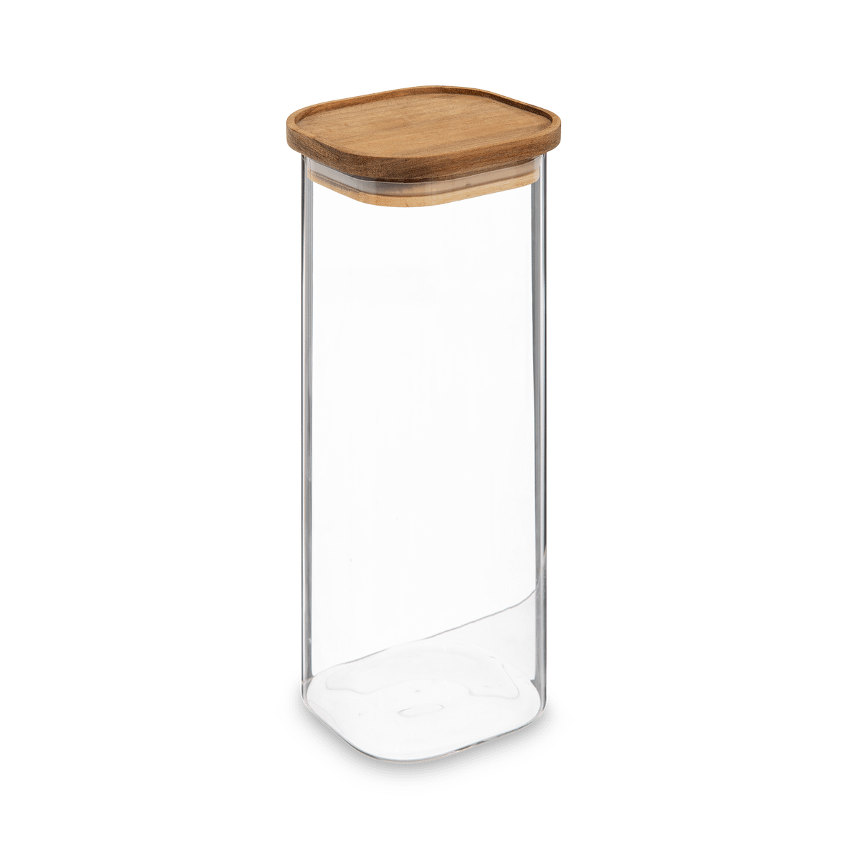 Voorraadpot AZIME Glas/Acacia 2l