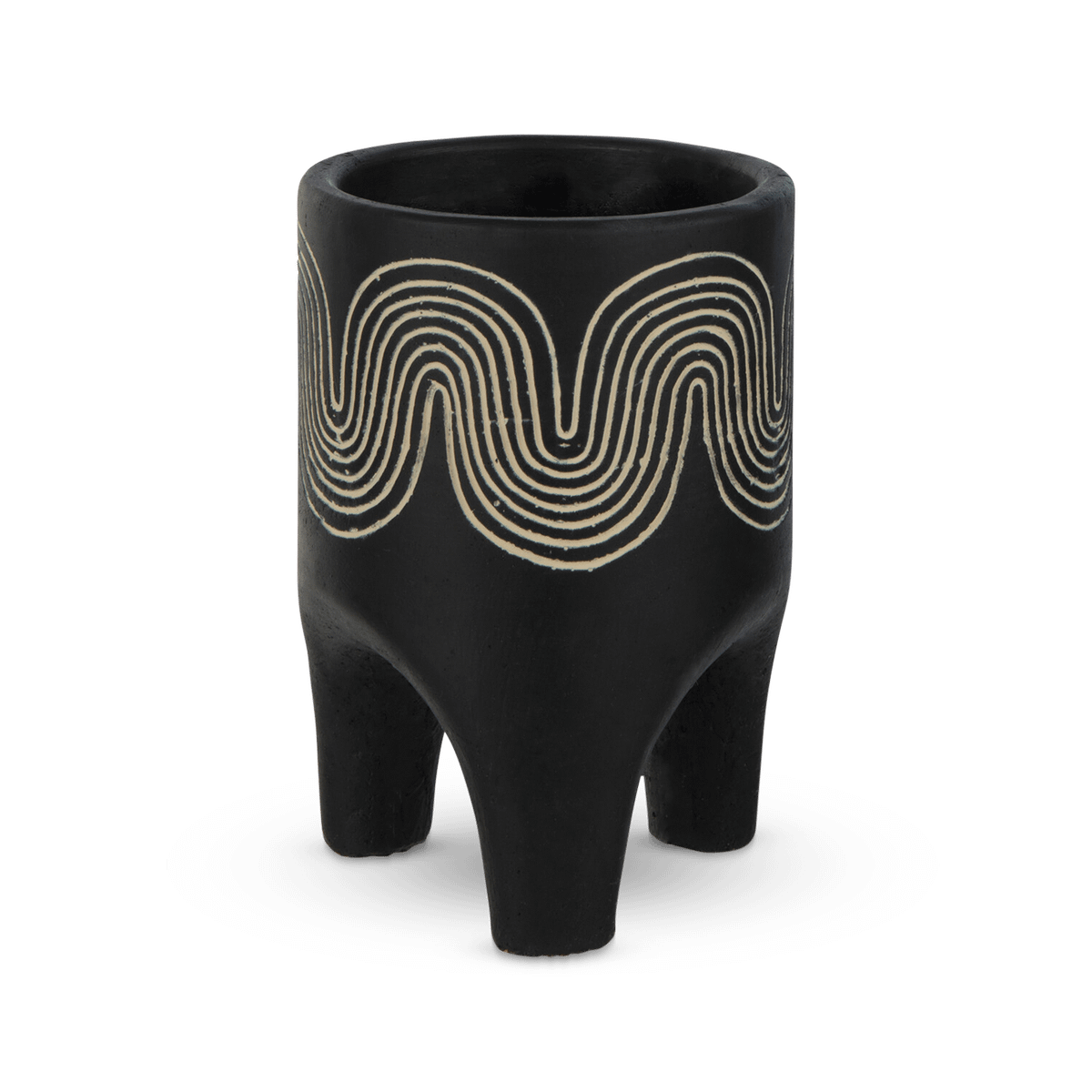 Bloempot VINCA Cement Zwart S