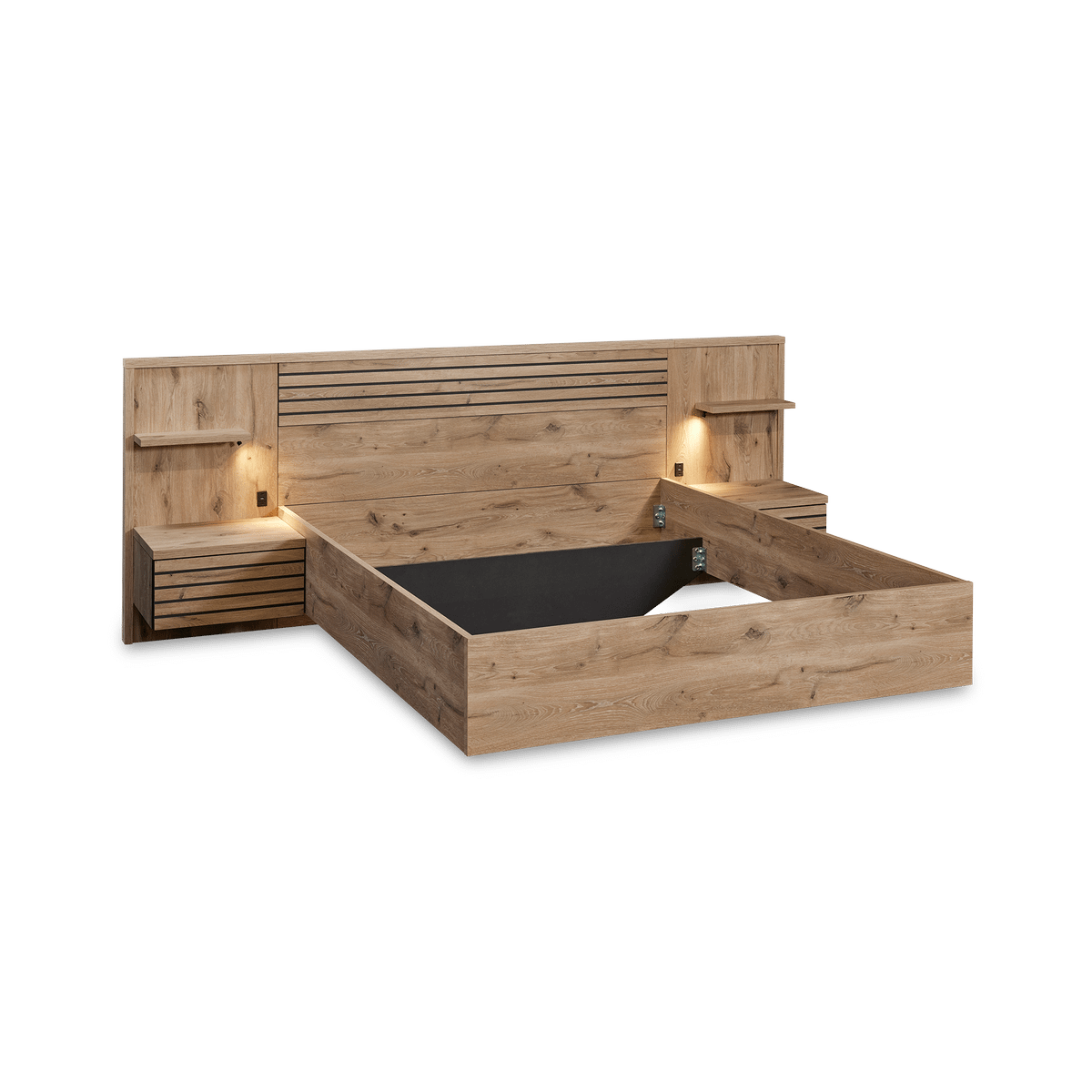 Bed ILJA 140x200 Zijwand met Nachttafels