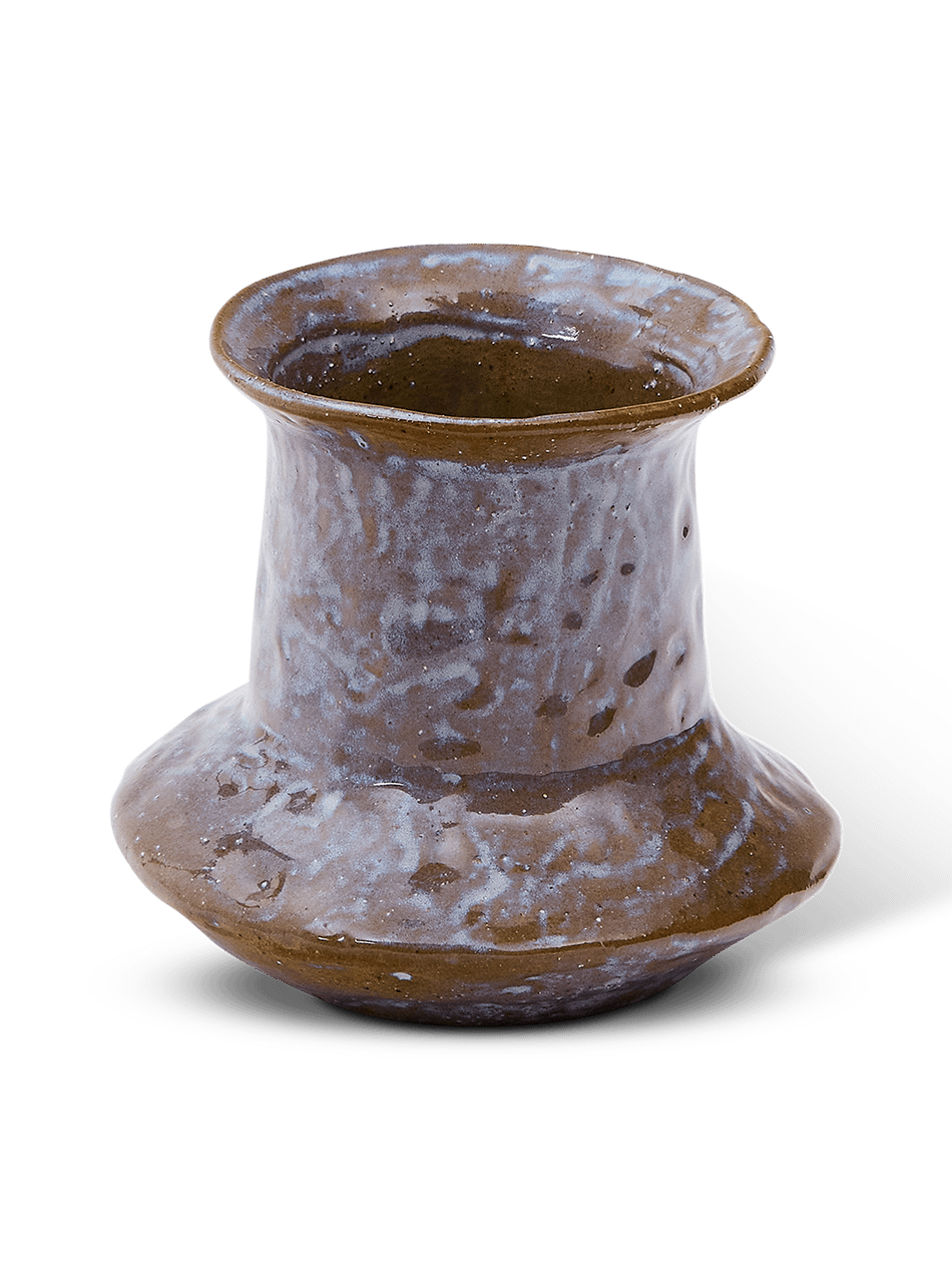 Olaris bruine keramische vaas 16 cm