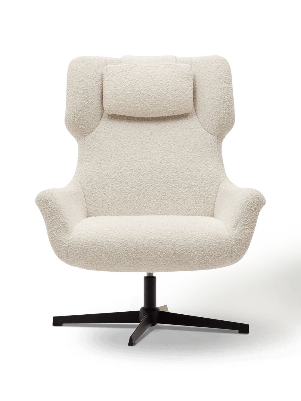 Draaistoel Zalina Wit Bouclé