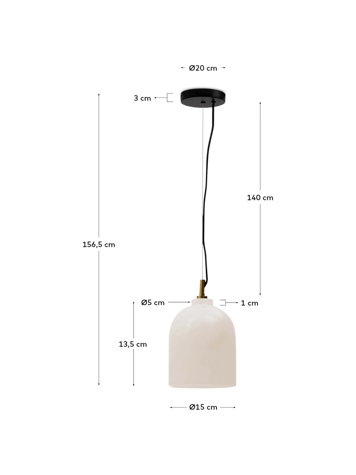 Shenli plafondlamp van albast ⌀15 cm