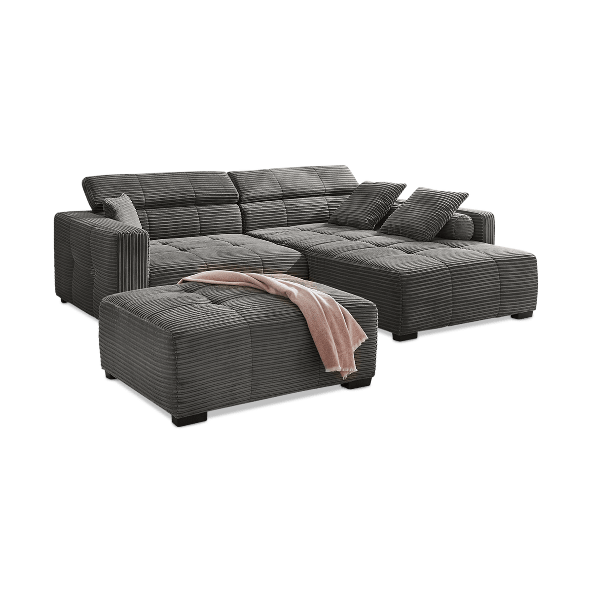 Hoeksalon LORETO Donkergrijs B283-L231