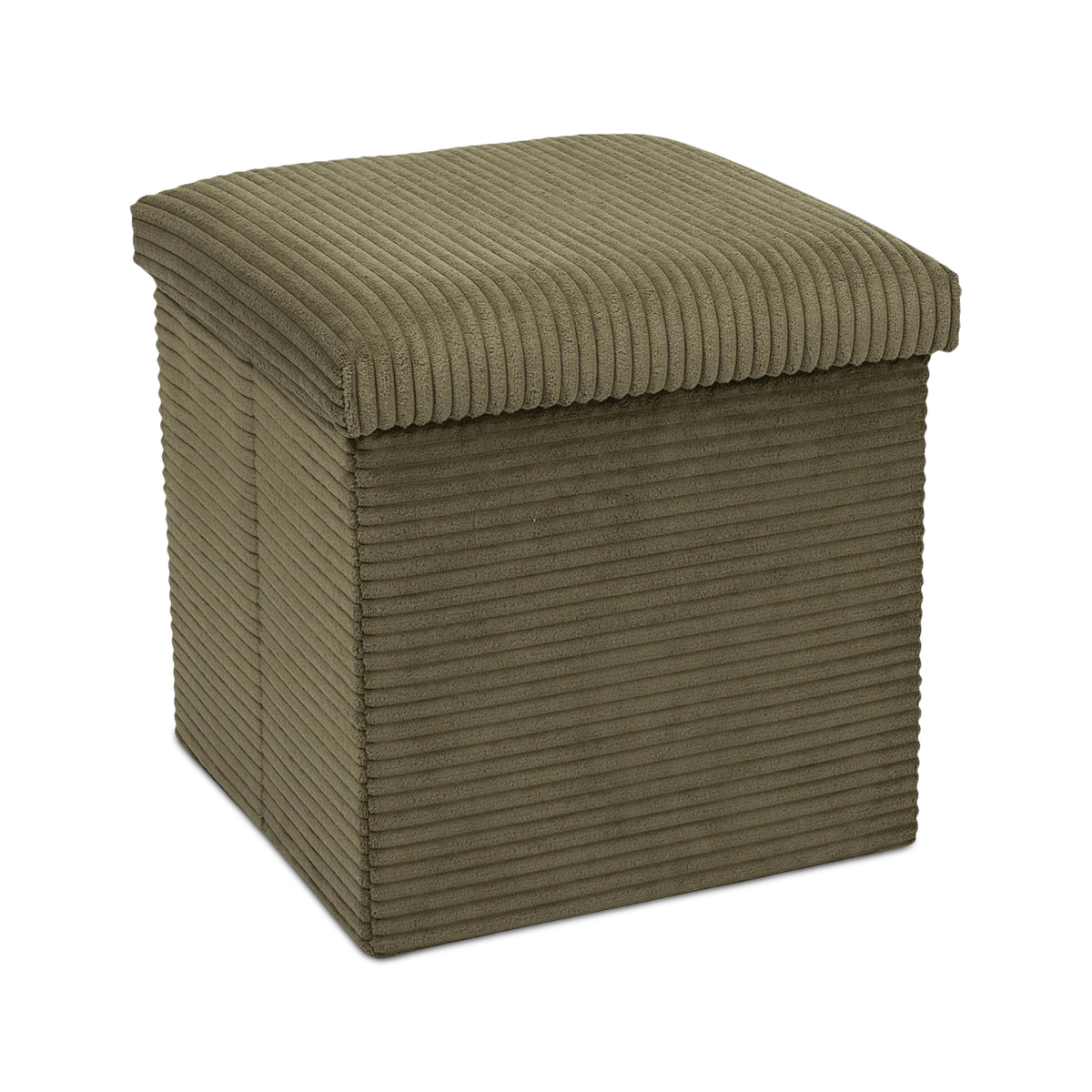 Opbergpouf COLLETE Rib Khaki