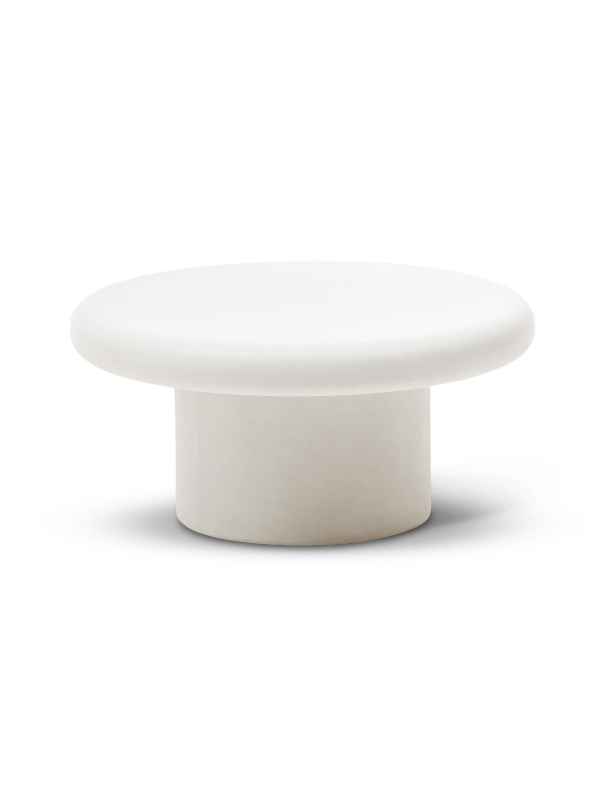 Salontafel Addaia van wit cement ⌀90 cm