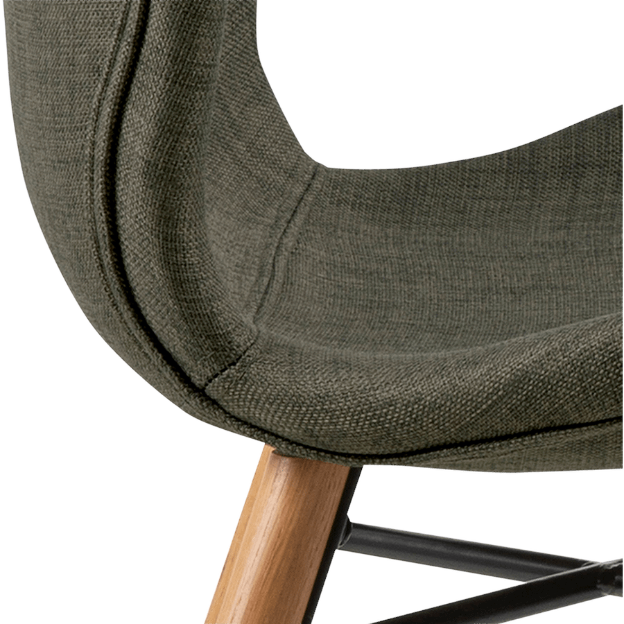 Stoel PLATS Rio fabric khaki 70 Stoel PLATS Rio fabric khaki 70