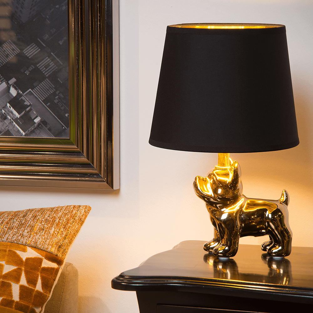 Tafellamp SIR WINSTON Goud/Kap Zwart