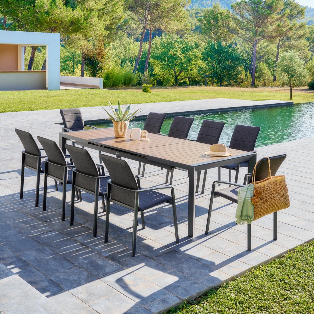 Tuintafel Verlengbaar FURORE Grafiet 214x110 Tuintafel Verlengbaar FURORE Grafiet 214x110