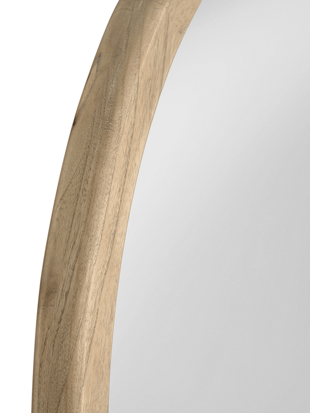Aluin ronde spiegel massief hout mindi ⌀100 cm