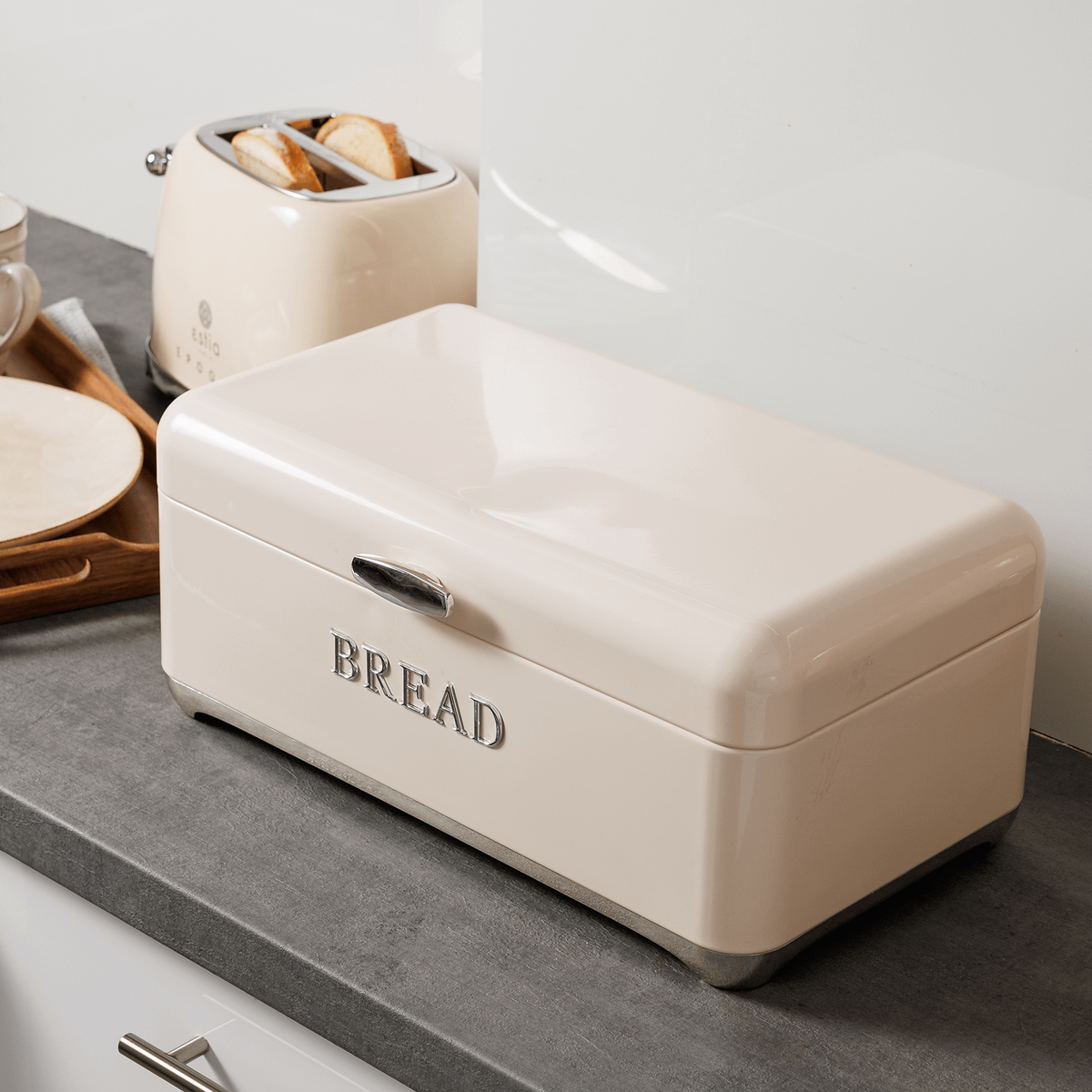 Broodtrommel LAYNA Metaal Beige