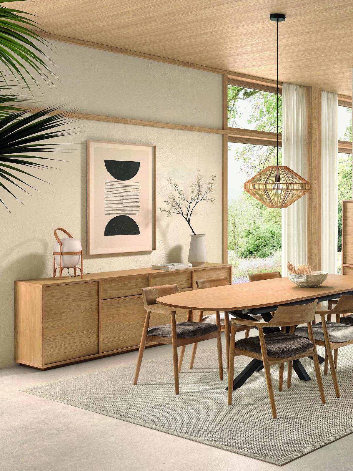 Dressoir Yamato in lichte eikkleur