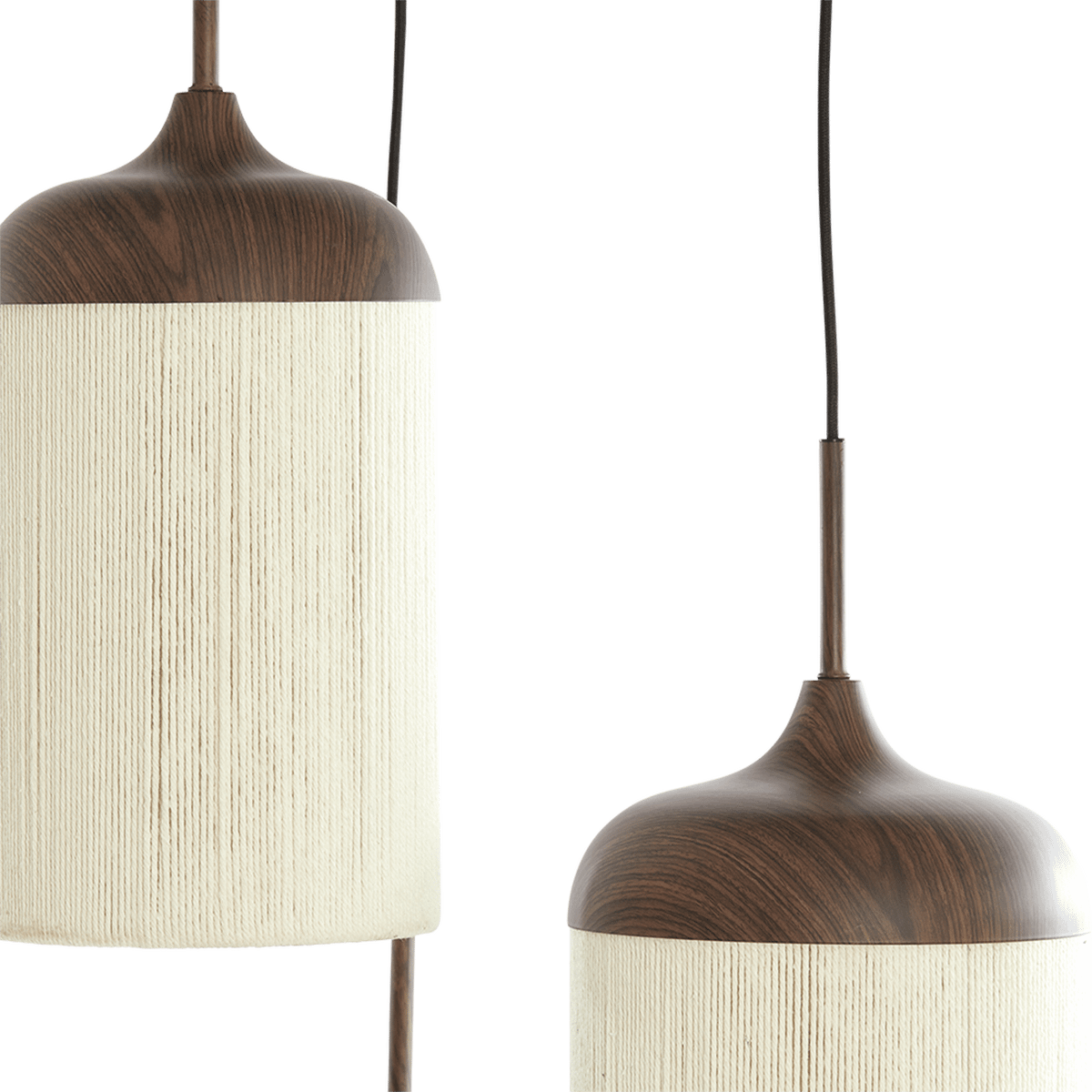 Hanglamp DANIALO 3Del. Bruin/Crème