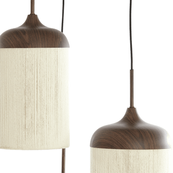 Hanglamp DANIALO 3Del. Bruin/Crème Hanglamp DANIALO 3Del. Bruin/Crème