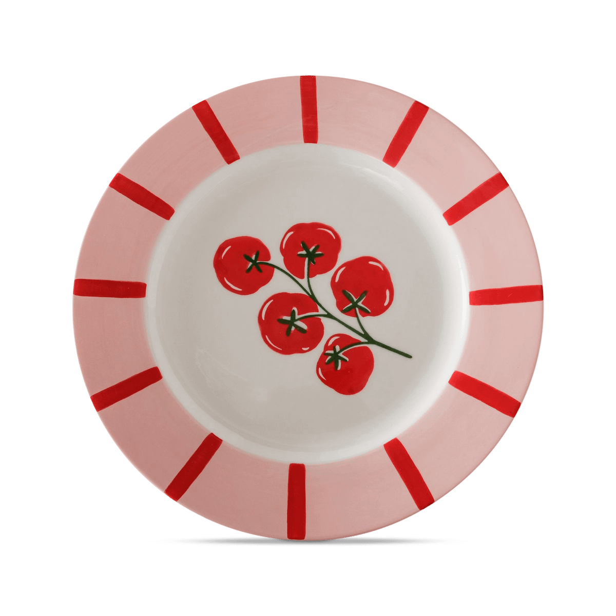 Plat Bord TOMATO Ø27.4 Wit/Rood 