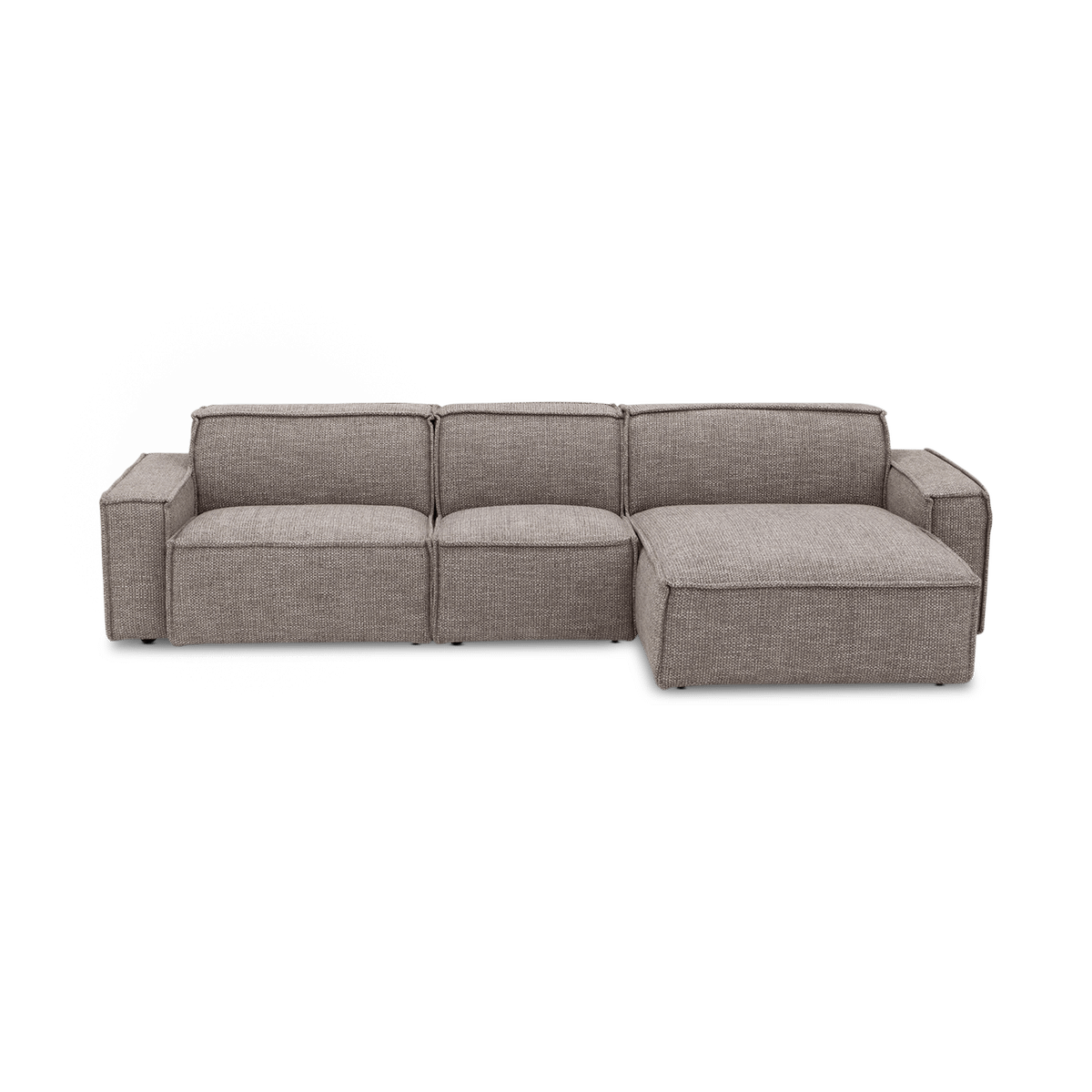 Hoeksalon HUDSON Taupe Longchair Rechts B307