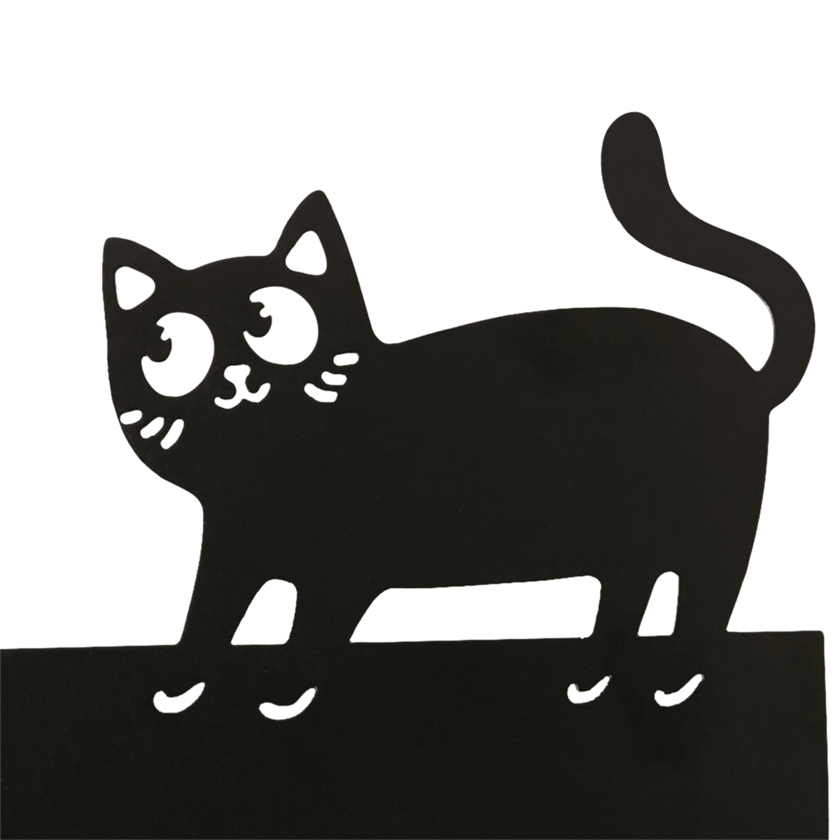 Wandkapstok MOLLY Katten Metaal Zwart