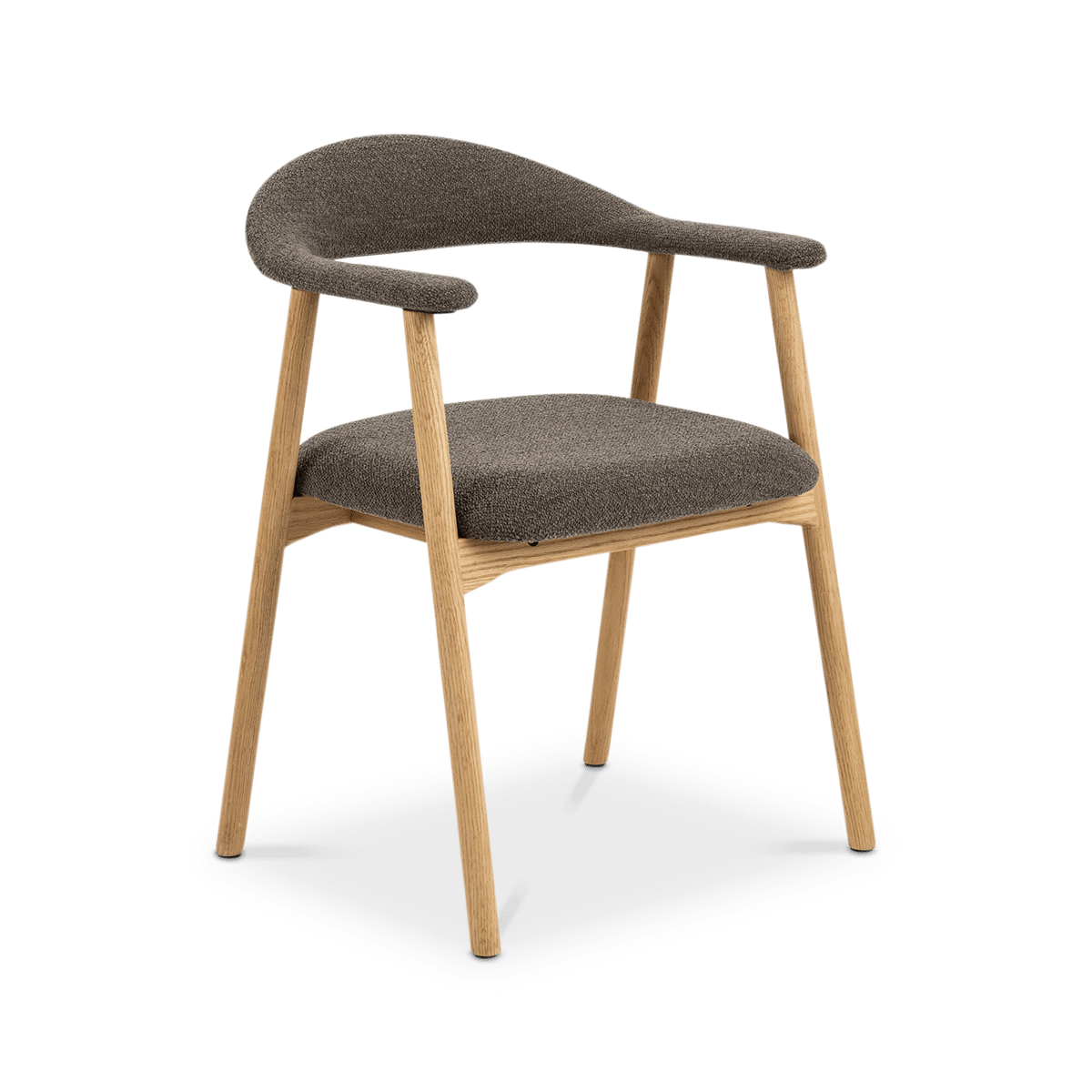 Armstoel COLETTE Monza Taupe - Poot Eik