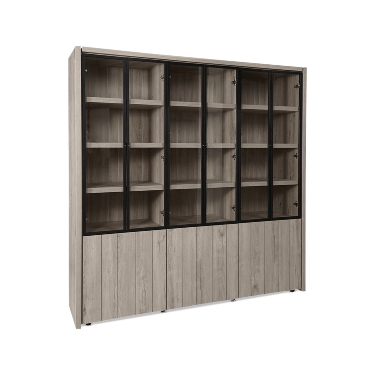 Vitrine WALTON Eik Lichtgrijs B205