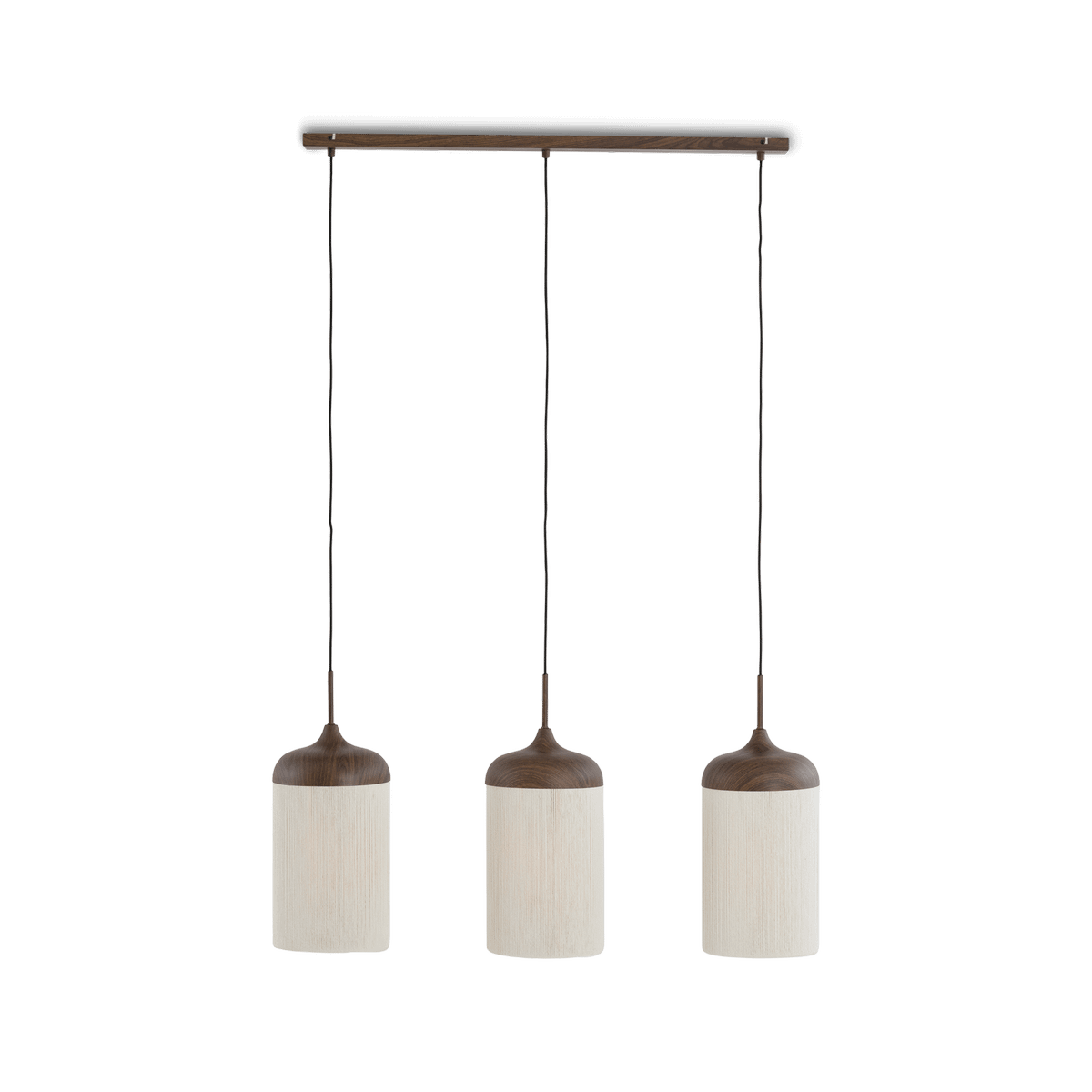 Hanglamp DANIA 3Del. Bruin/Crème