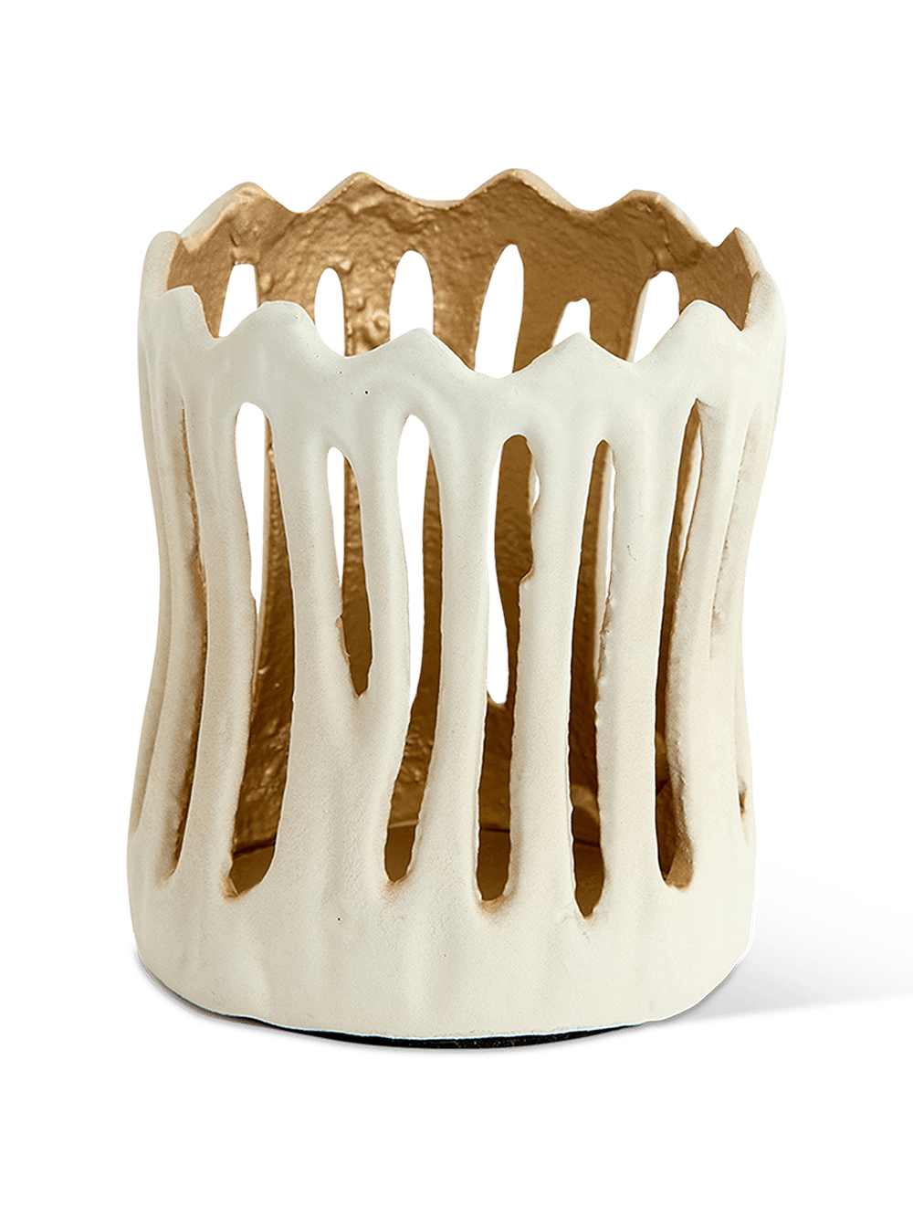 Theelichthouder Tivoli L Beige/Goud