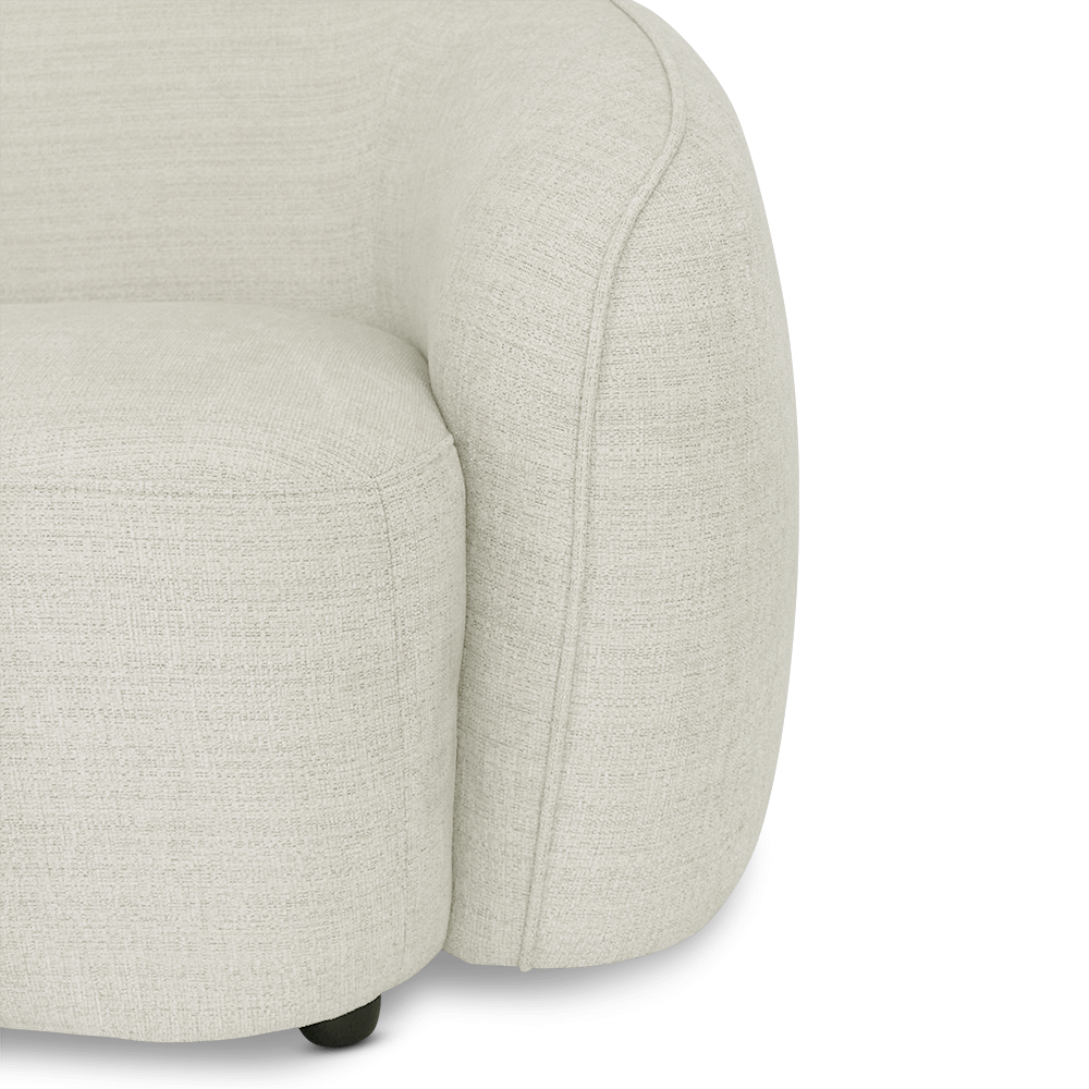 Hoeksalon AUGUST Cream Longchair Links B293