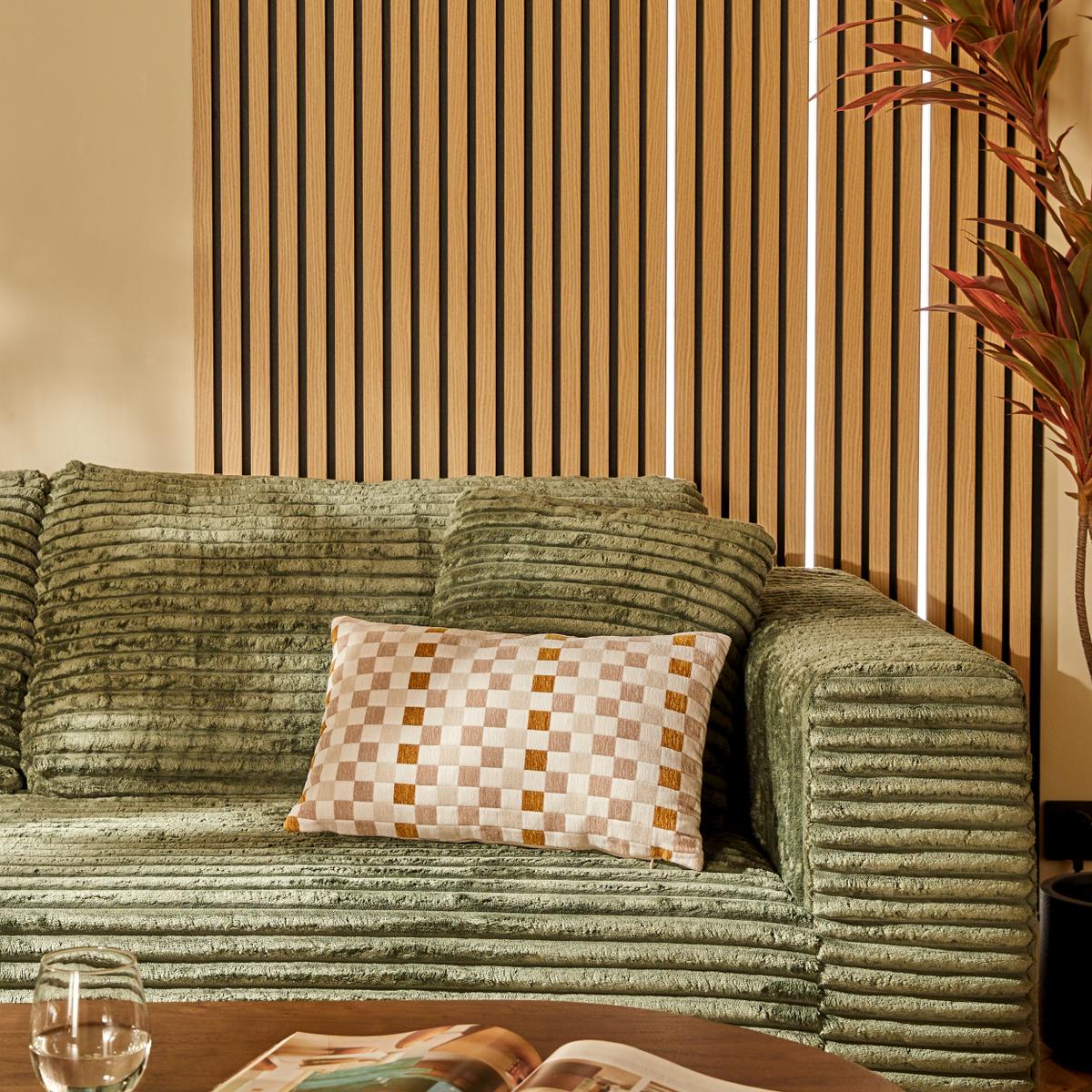 Kussen MASOI 50x30 Dambord Beige