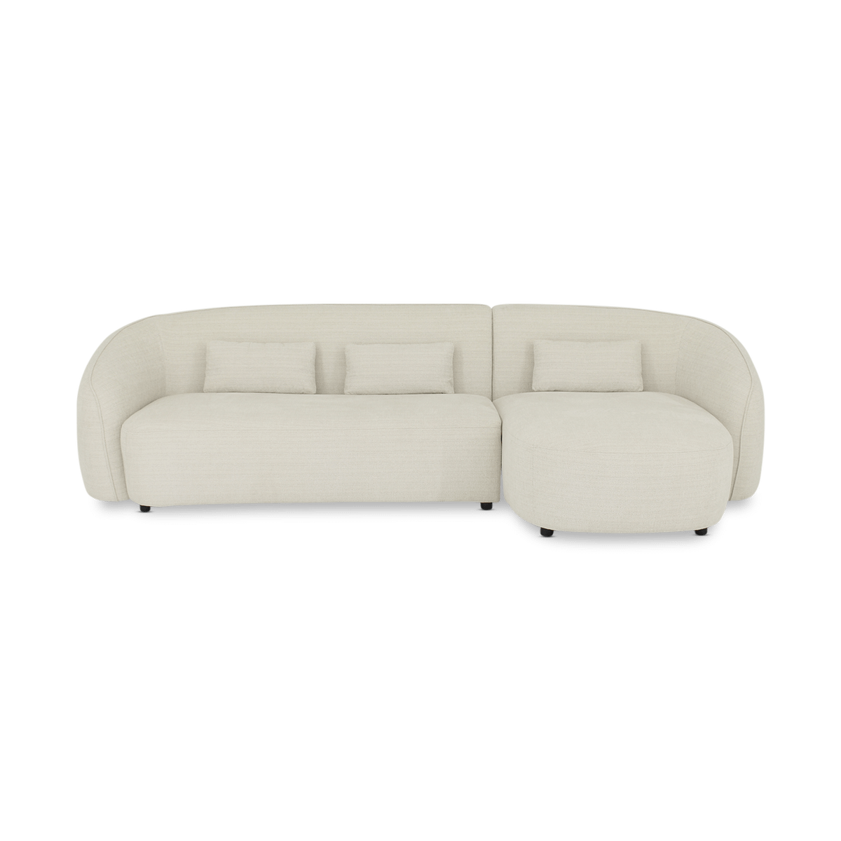 Hoeksalon AUGUST Cream Longchair Rechts B293