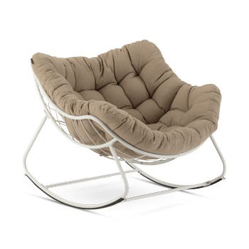 Schommelstoel RAVELLO Wit/Zand Schommelstoel RAVELLO Wit/Zand